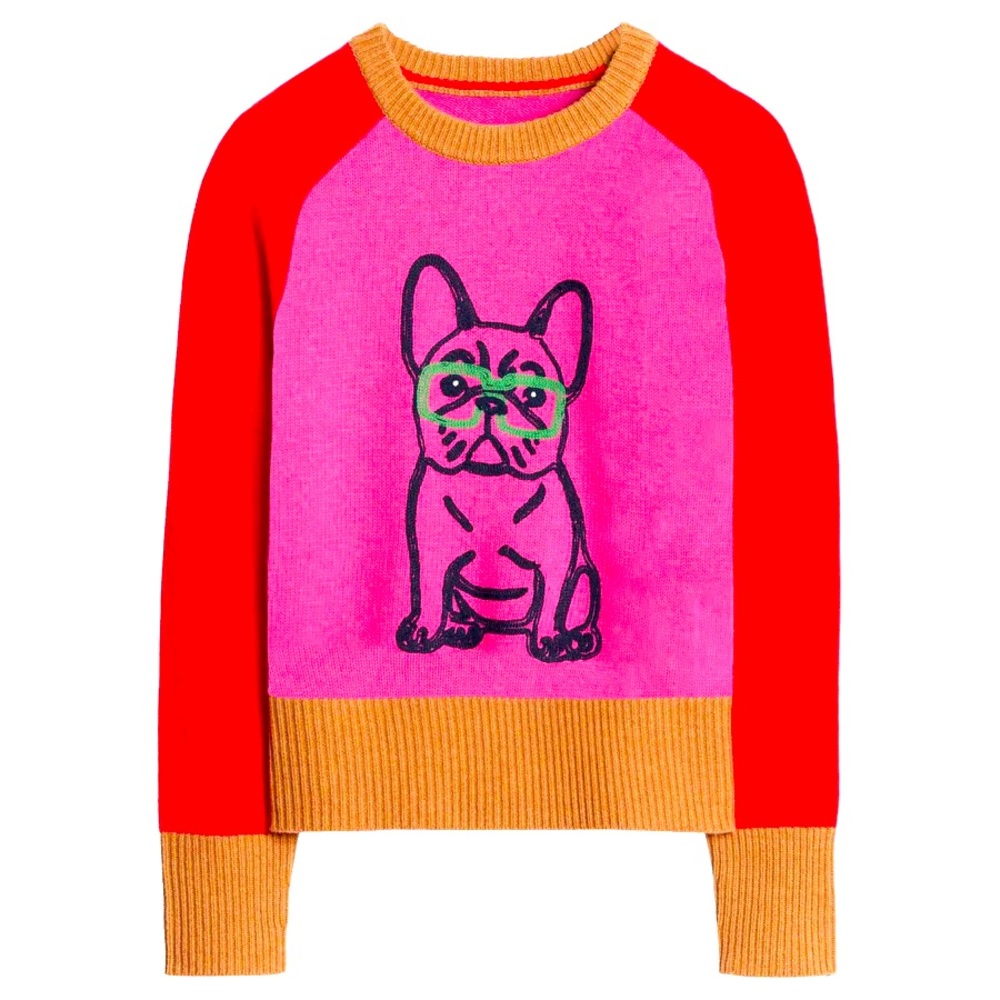 Retro French Bulldog sweater 100% cotton